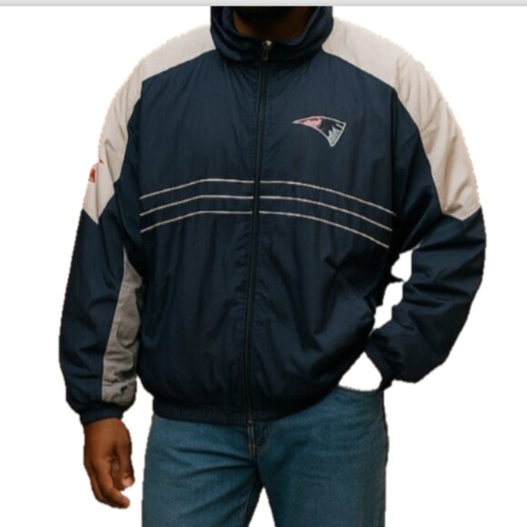 Windbreaker New England Patriots Jacket Size 2XL NFL SI Embroidered - Picture 1 of 15